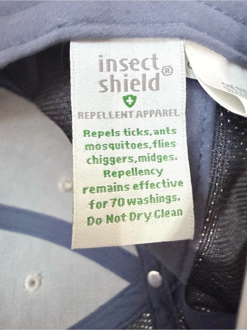 Exofficio Ball Cap with Insect Shield Protection Navy Light Grey OS